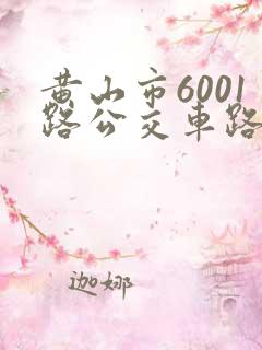 黄山市6001路公交车路线