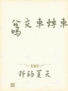 公交车转车收费吗