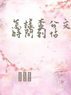怎样查公交什么时间到站 怎样查公交什么时间到站