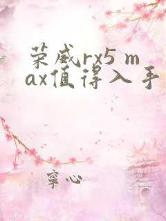 荣威rx5 max值得入手吗