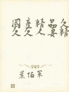 国产精品久久久久久人妻精品
