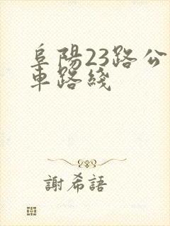 阜阳23路公交车路线