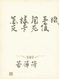 怎样用手机充公交卡充值