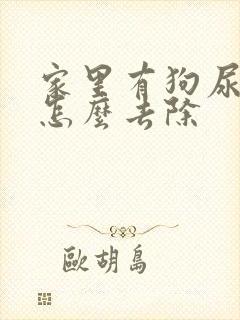 家里有狗尿味道怎么去除