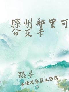 胶州哪里可以充公交卡 胶州哪里可以充公交卡