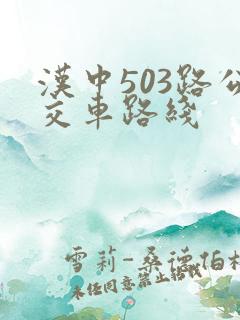 汉中503路公交车路线