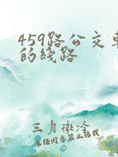 459路公交车的线路