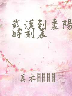 武汉到枣阳列车时刻表