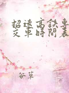 招远高铁专线公交车时间表