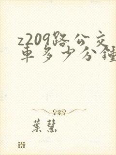 z209路公交车多少分钟一趟