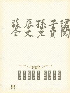 苏辰孙子珺小说全文免费阅读小说
