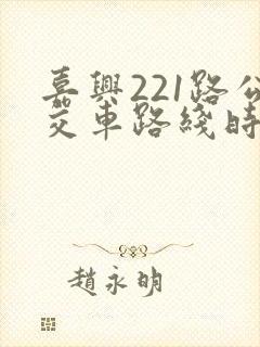 嘉兴221路公交车路线时间表查询
