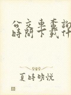 公交车查询到站时间下载什么软件