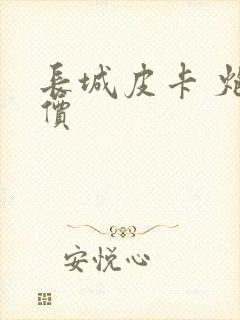 长城皮卡 炮售价