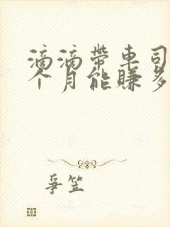 滴滴带车司机一个月能赚多少钱 滴滴带车司机一个月能赚多少钱