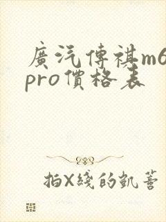广汽传祺m6 pro价格表 广汽传祺m6 pro价格表