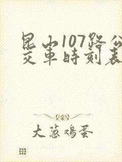 昆山107路公交车时刻表 昆山107路公交车时刻表