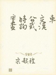 实时公交车到站查询武汉