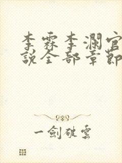 李霖李澜官场小说全部章节目录