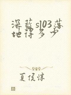 深蓝sl03落地得多少