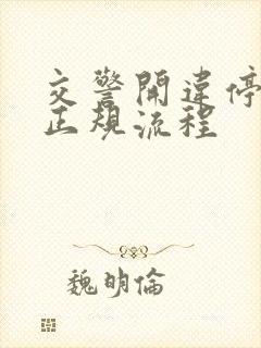 交警开违停罚单正规流程