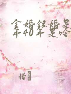 金婚银婚是多少年40年是啥婚
