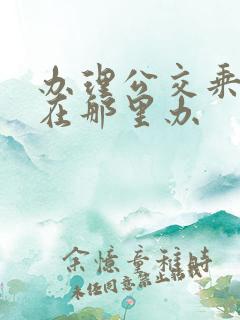 办理公交乘车卡在那里办
