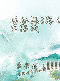 府谷县3路公交车路线