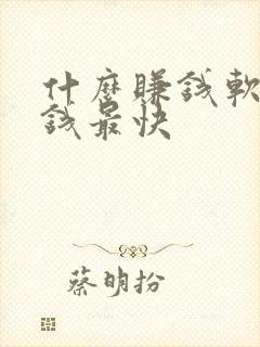 什么赚钱软件赚钱最快