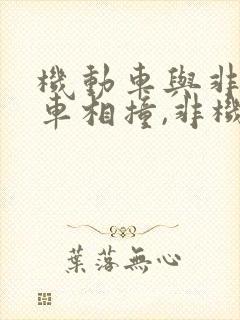 机动车与非机动车相撞,非机动车全责 机动车与非机动车相撞,非机动车全责