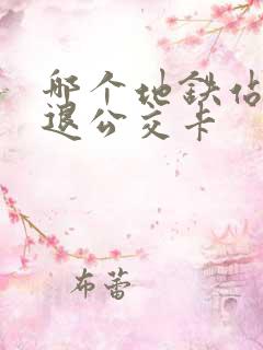 哪个地铁站可以退公交卡