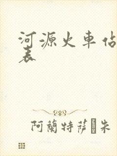 河源火车站时刻表 河源火车站时刻表