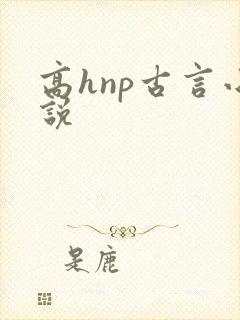 高hnp古言小说