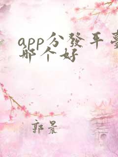 app分发平台哪个好 app分发平台哪个好