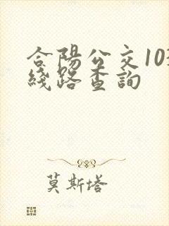 合阳公交103线路查询