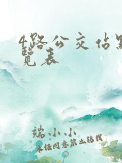 4路公交站点一览表