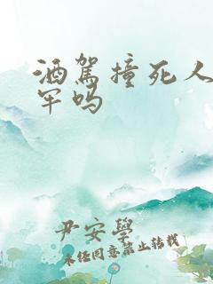 酒驾撞死人会坐牢吗