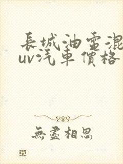 长城油电混动suv汽车价格