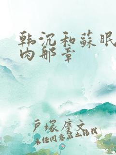 韩沉和苏眠的肉肉那章