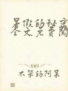 暑假的秘密小说全文免费阅读在线阅读