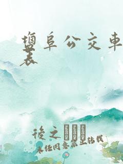 盐阜公交车时刻表