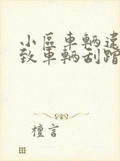 小区车辆违停导致车辆刮蹭