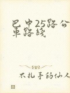 巴中25路公交车路线