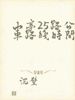 山亭25路公交车路线时间表