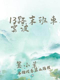 13路末班车刘云波