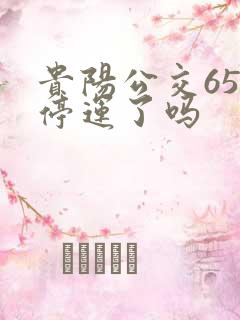 贵阳公交65路停运了吗