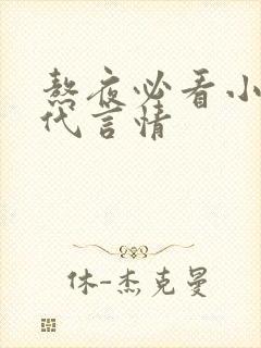 熬夜必看小说现代言情