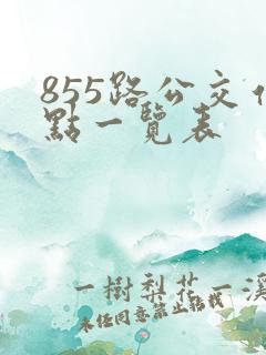 855路公交站点一览表
