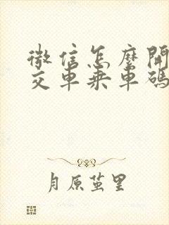 微信怎么开通公交车乘车码