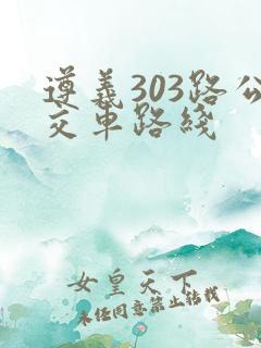 遵义303路公交车路线 遵义303路公交车路线